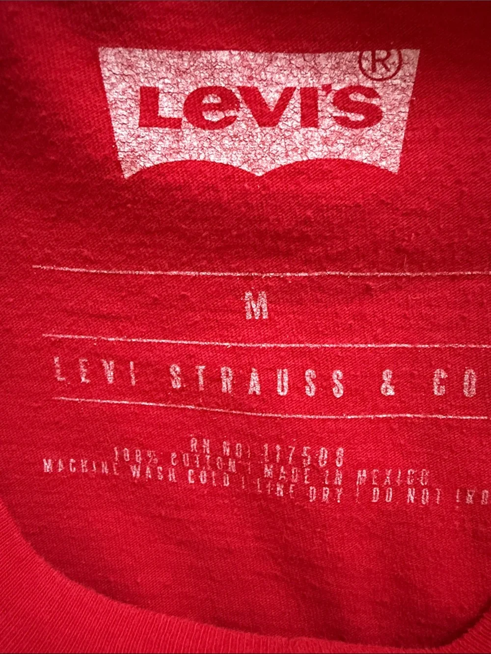 Levi's Red California Logo Short Sleeve Tee
